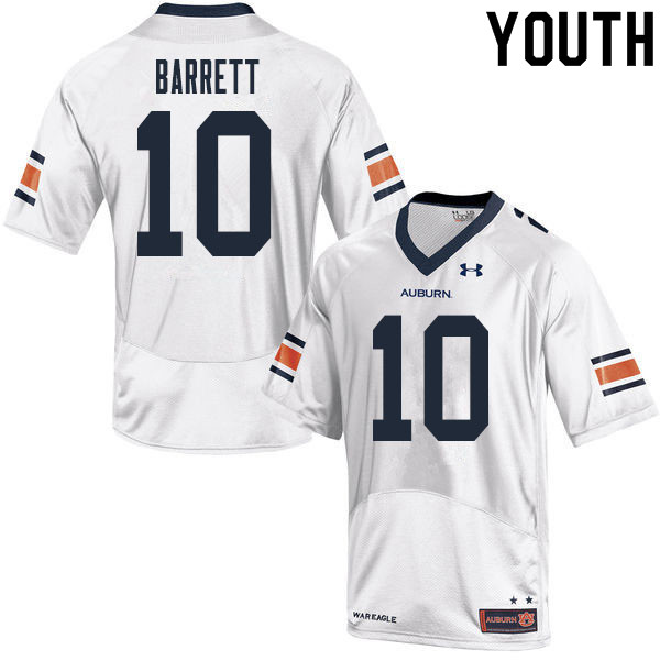 Auburn Tigers Youth Devan Barrett #10 White Under Armour Stitched College 2020 NCAA Authentic Football Jersey JFT8074FV